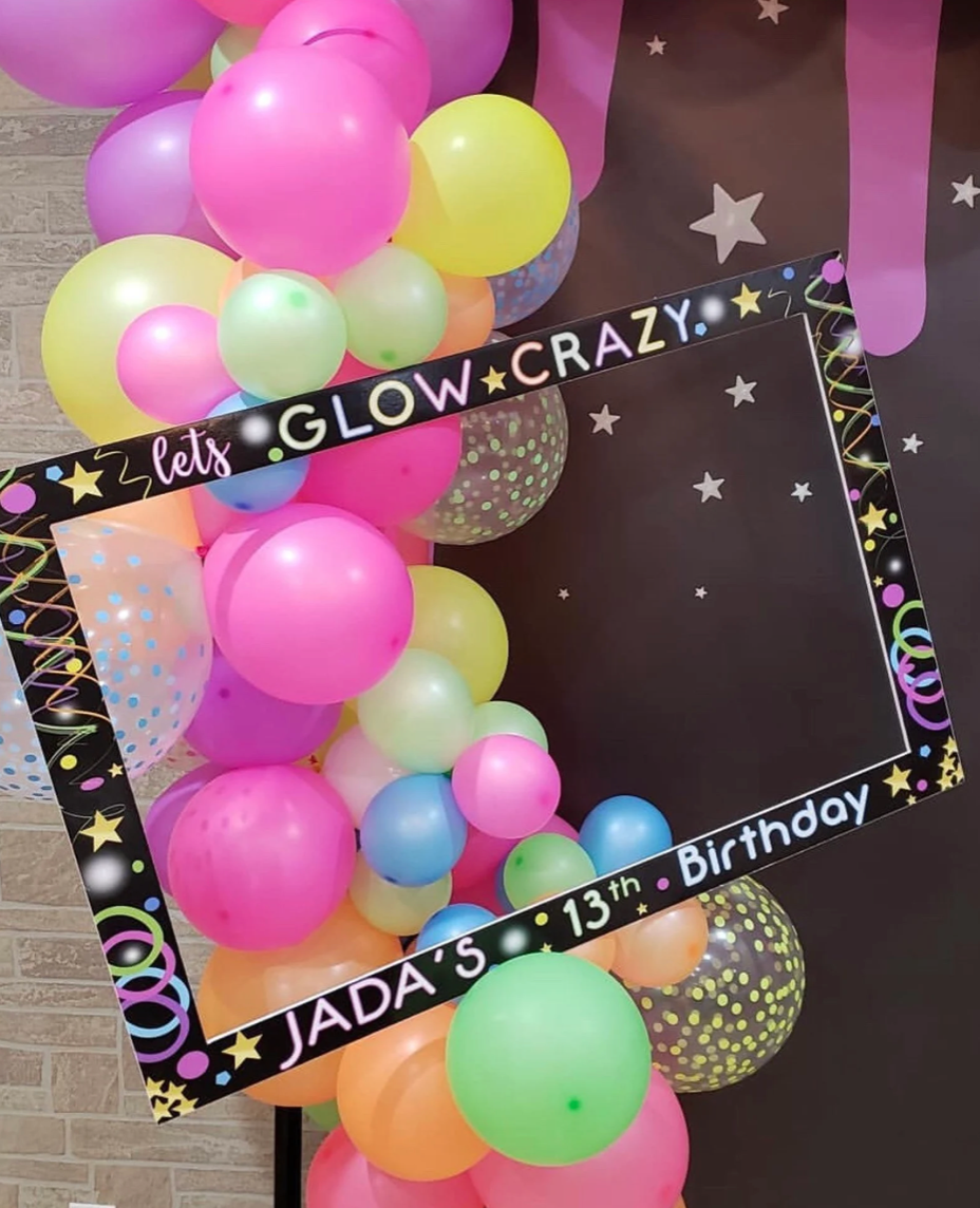 Lets Glow Crazy photo prop frame- DIGITAL FILE-No physical Frame