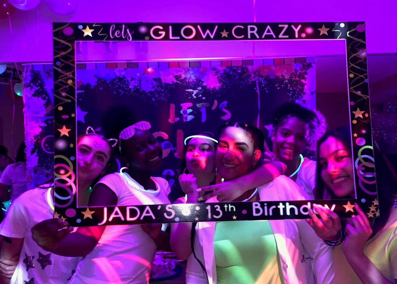 Lets Glow Crazy photo prop frame- DIGITAL FILE-No physical Frame